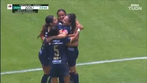 ¡Sacaron las garras! Pumas pone el 1-1 con tanto de Dirce Delgado