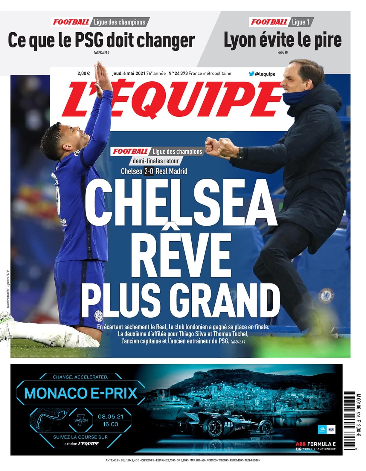 Las portadas de los diarios deportivos más importantes del mundo se ilustran con la eliminación del Real Madrid a manos del Chelsea.