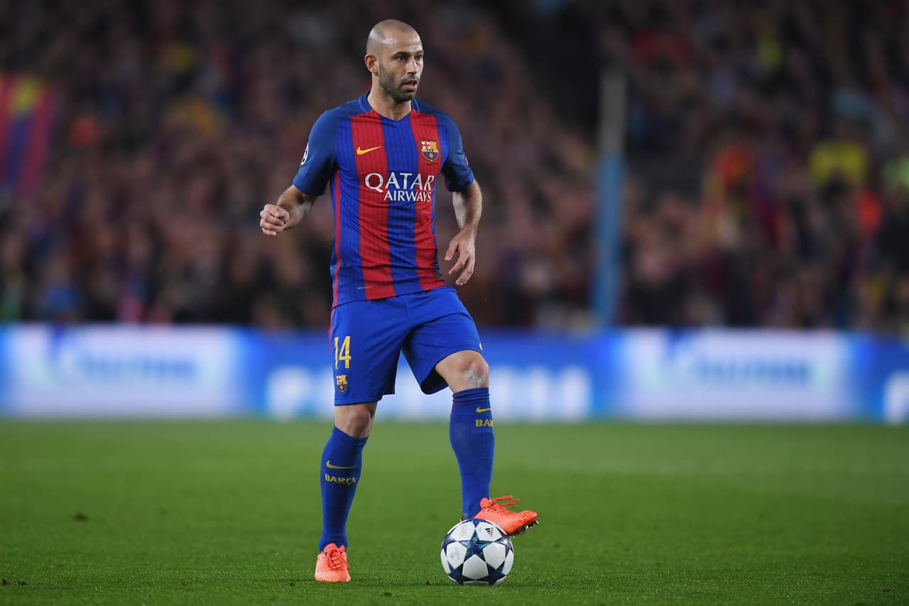 BARCELONA, SPAIN - MARCH 08: Javier Mascherano of Barcelona in action during the UEFA Champions League Round of 16 second leg match between FC Barcelona and Paris Saint-Germain at Camp Nou on March 8, 2017 in Barcelona, Spain. (Photo by Michael Regan/Getty Images)