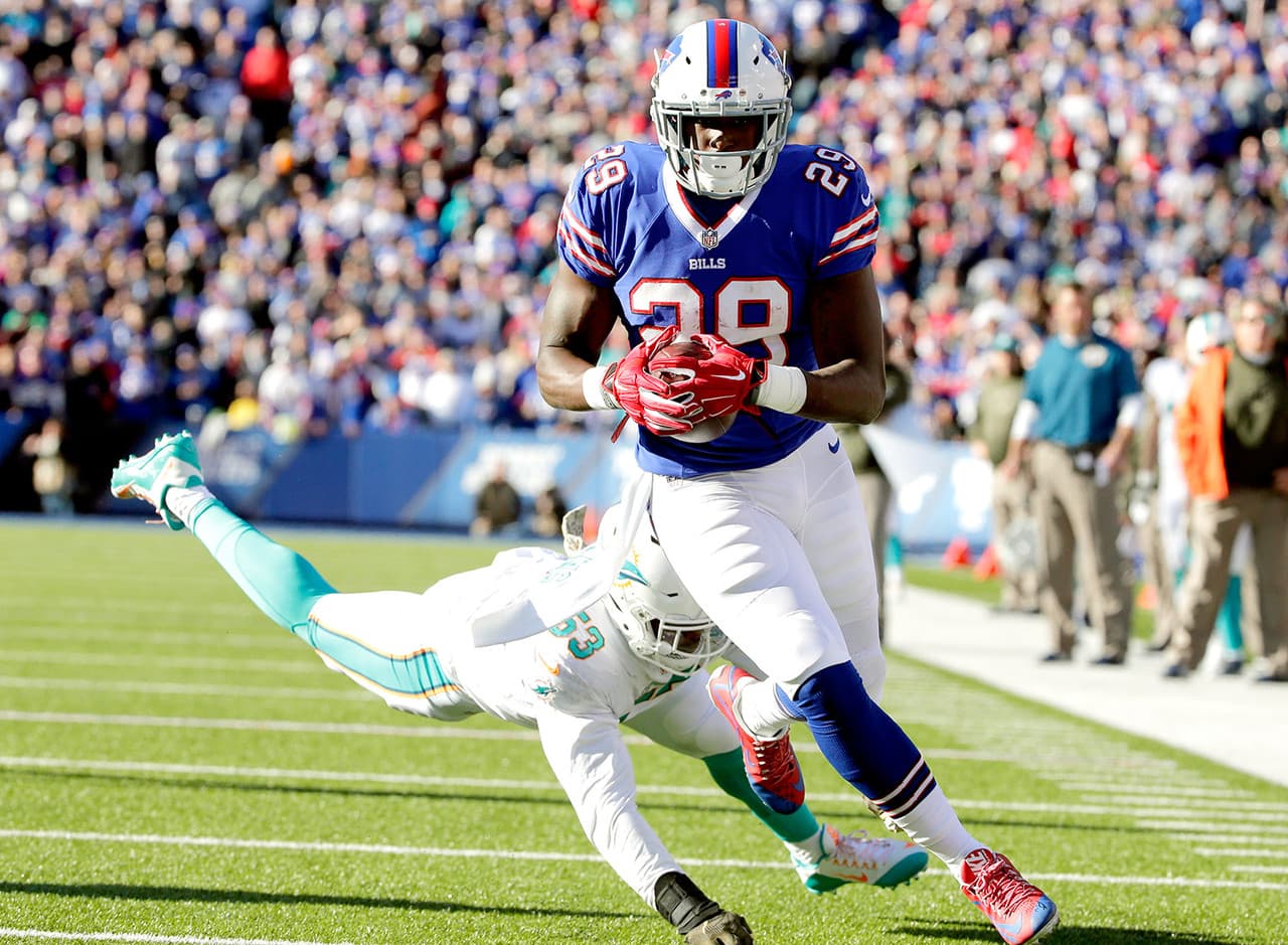13.- Karlos Williams, RB, Buffalo Bills.- 23 puntos.