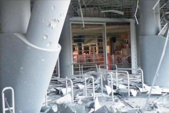 El estadio del Shakhtar Donetsk, el Donbass Arena, fue dañado por el bombardeo que recibió Ucrania. Los directivos del club, informaron que la parte impactada fue la noroeste, la cual sufrió graves daños y la destrucción de la fachada (Foto: Twitter).