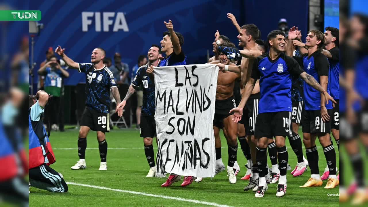 Messi y Argentina celebran con manta sobre las Islas Malvinas tras 2-1 a Inglaterra