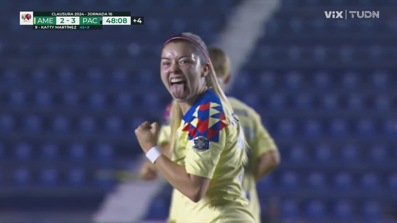¡Otro golazo! Katty ‘Killer’ marca doblete para el 2-3 de América