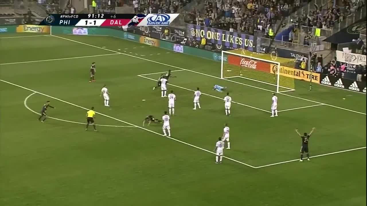 Con jugada de feria en tiempo agregado, Alejandro Bedoya anota el gol de la ventaja de Philadelphia