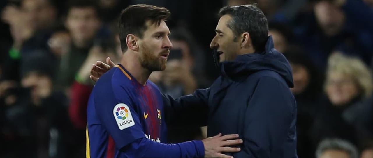 Emotiva despedida de Lionel Messi a Ernesto Valverde
