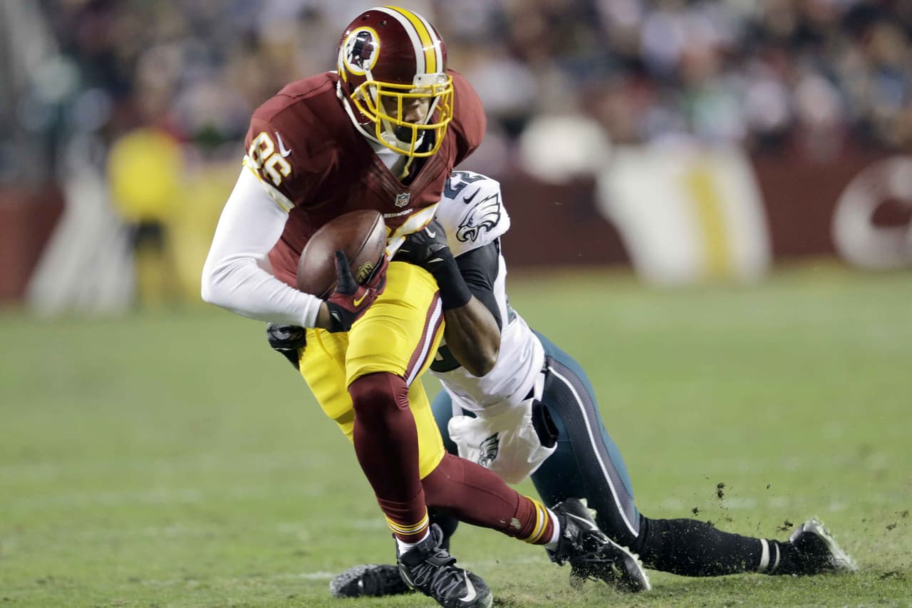 Jordan Reed está lidiando con conmoción cerebral y esnguince de ligamentos con Washinton