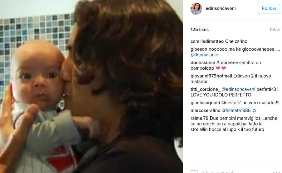 El uruguayo Edison Canavi con su hijo Lucas.