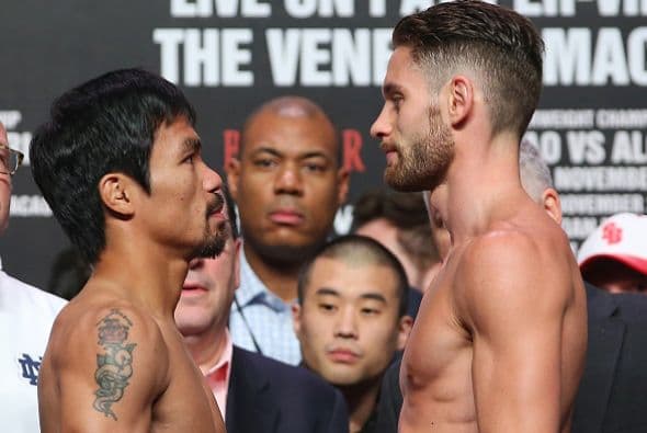 Con dos horas por delante para marcar el límite de la categoría welter, el púgil de la Unión Americana no tardó y la tercera fue la vencida, al registrar un peso de 143.6 libras, para dejar todo en condiciones rumbo a la pelea titular.