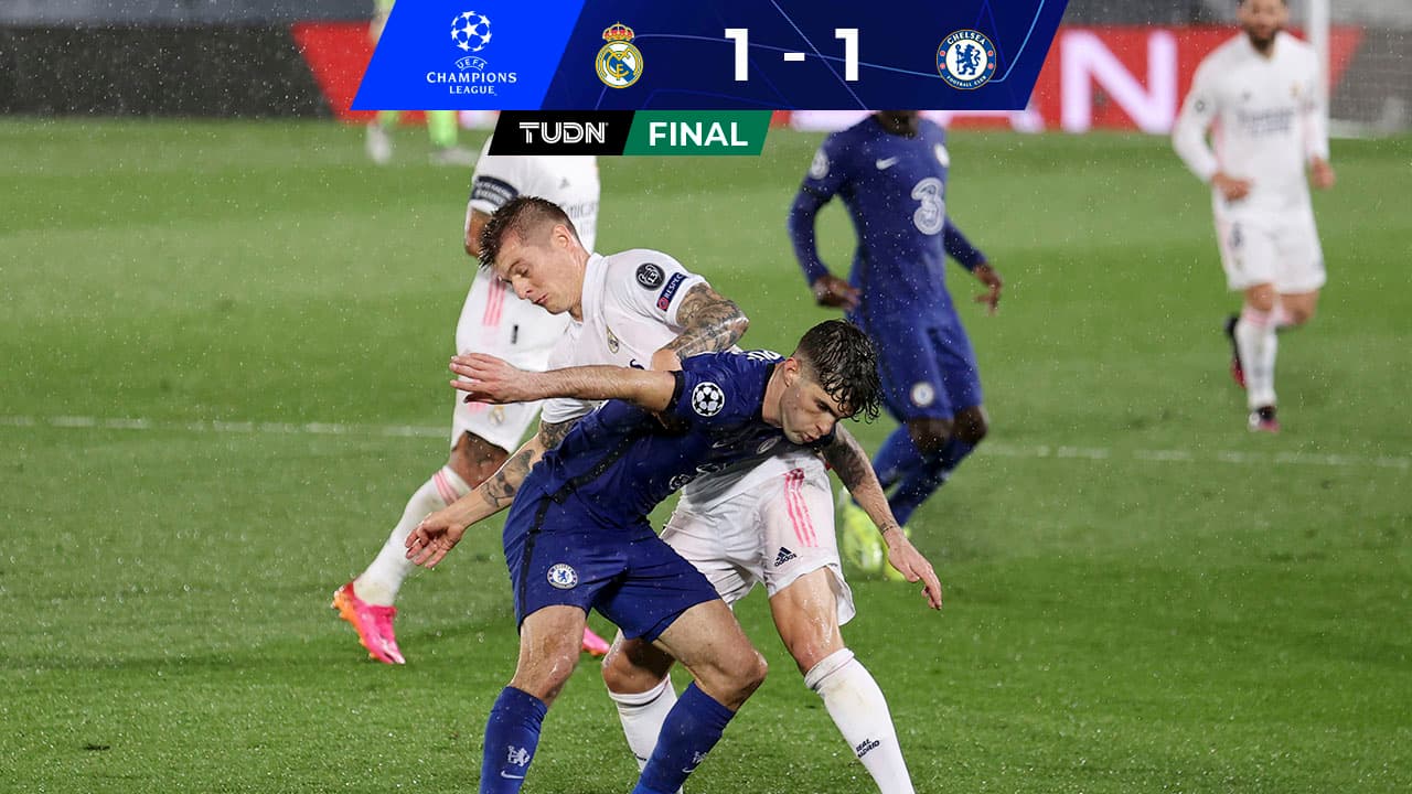 Pulisic y Chelsea hacen sufrir a Real Madrid; todo queda en suspenso