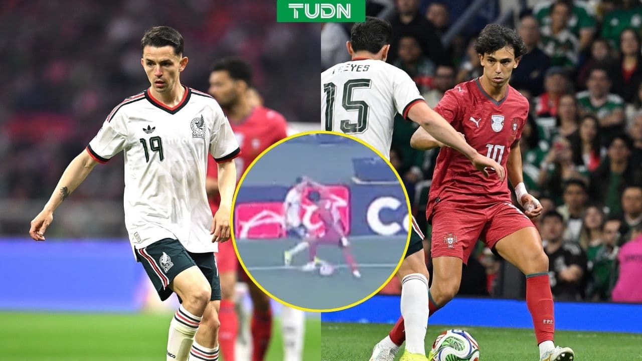 Álvaro Fidalgo se luce con túnel sobre Joao Félix en el México vs. Portugal del Estadio Banorte