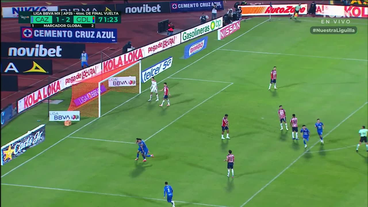 ¡GOL!  anota para Cruz Azul. Jeremy Márquez