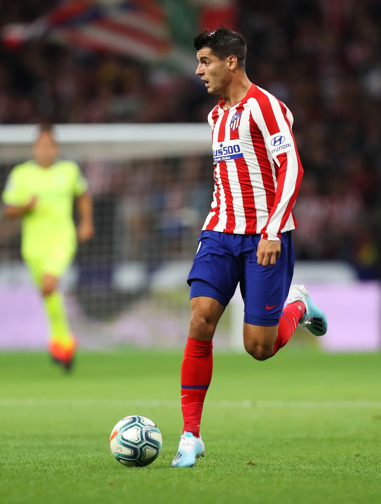 Álvaro Morata se estrenó en esta Liga con el tanto del 1-0 del Atlético de Madrid a pase de Trippier.