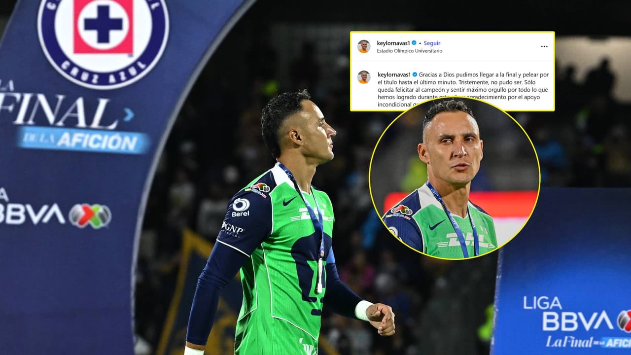 La felicitación de Keylor Navas a Cruz Azul tras ganar la Final a Pumas