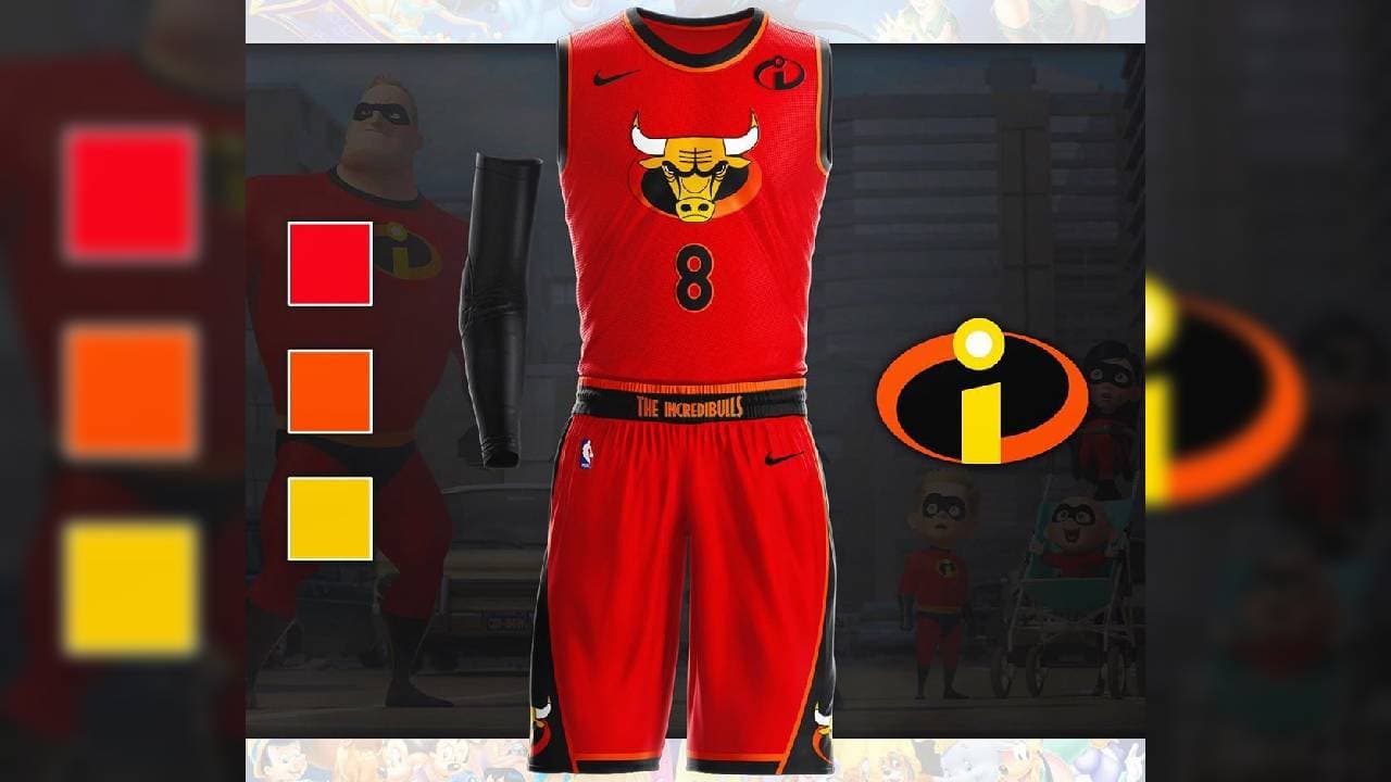 'The Incredibles' o 'Los Increíbles' vistieron al mítico equipo que Michael Jordan llevara a la fama mundial, los Chicago Bulls.