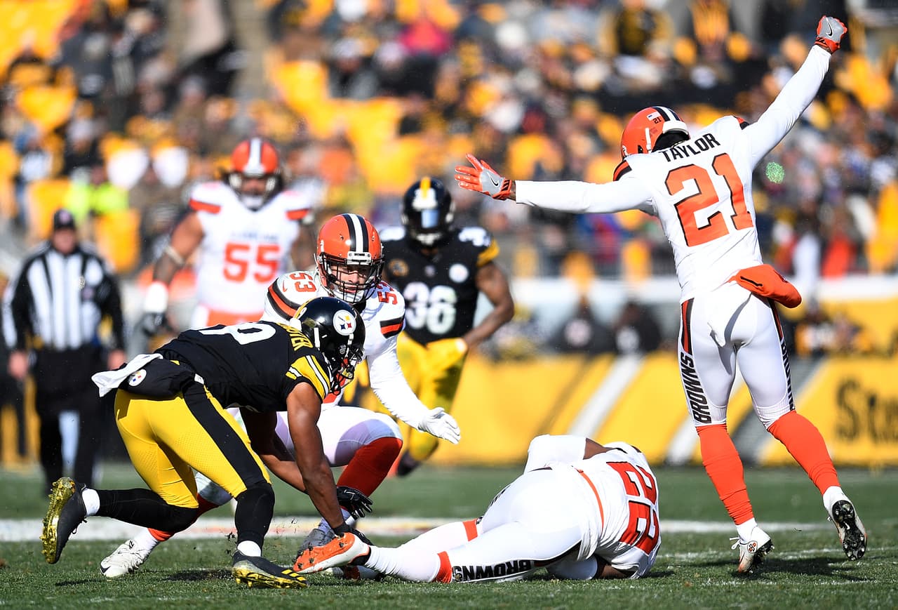 Jabrill Peppers logró la única intercepción del encuentro para los Browns, pero esto no bastó para evitar la derrota de Cleveland