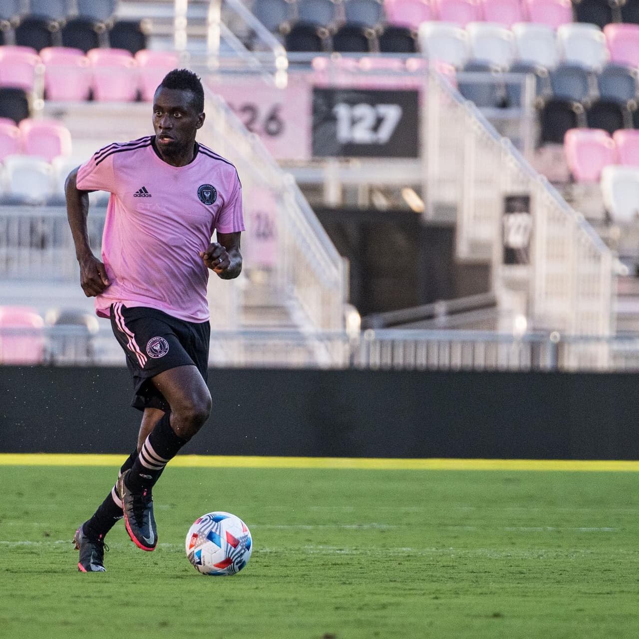 El primer equipo de Inter Miami CF practicó en su estadio en Fort Lauderdale antes de iniciar una mini gira por el estado de Florida.