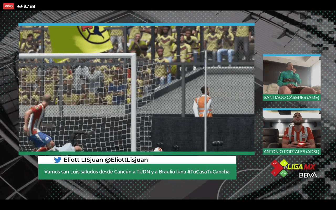 Santi Cáseres viene de atrás para vencer al San Luis de Juan Portales 4-3 en un partidazo.