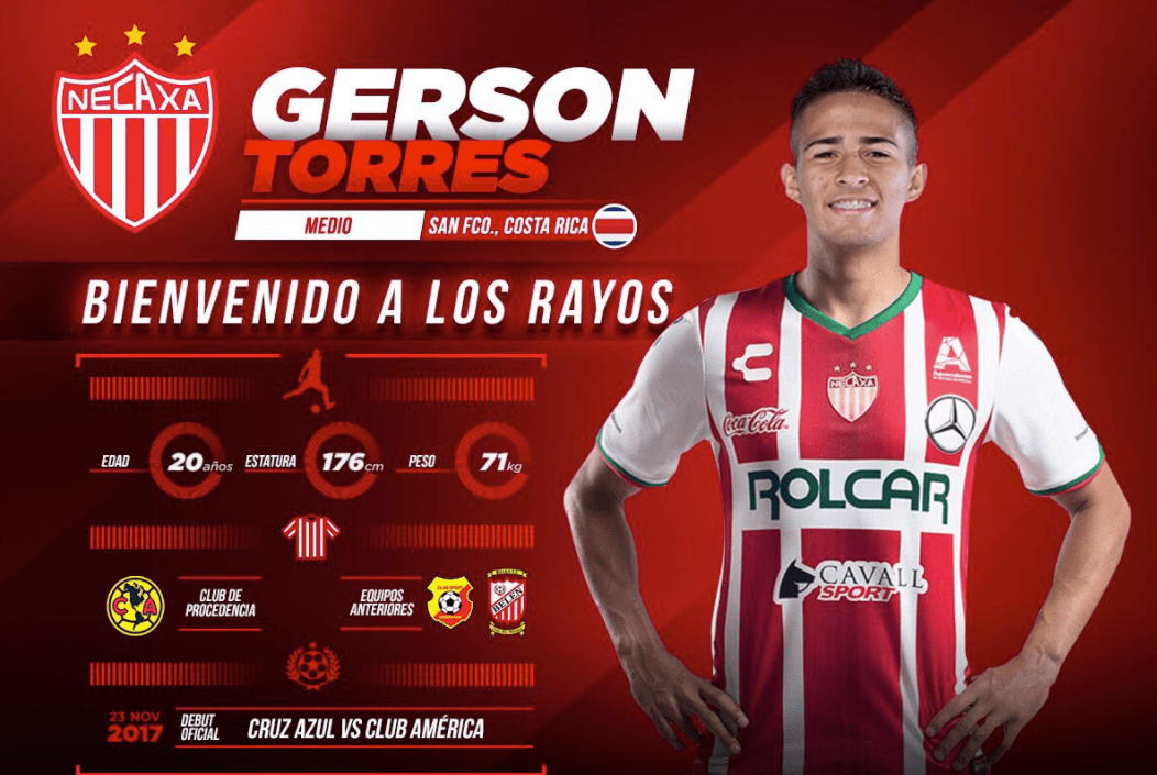 El jugador de Costa Rica viene de jugar con las Águilas del América.