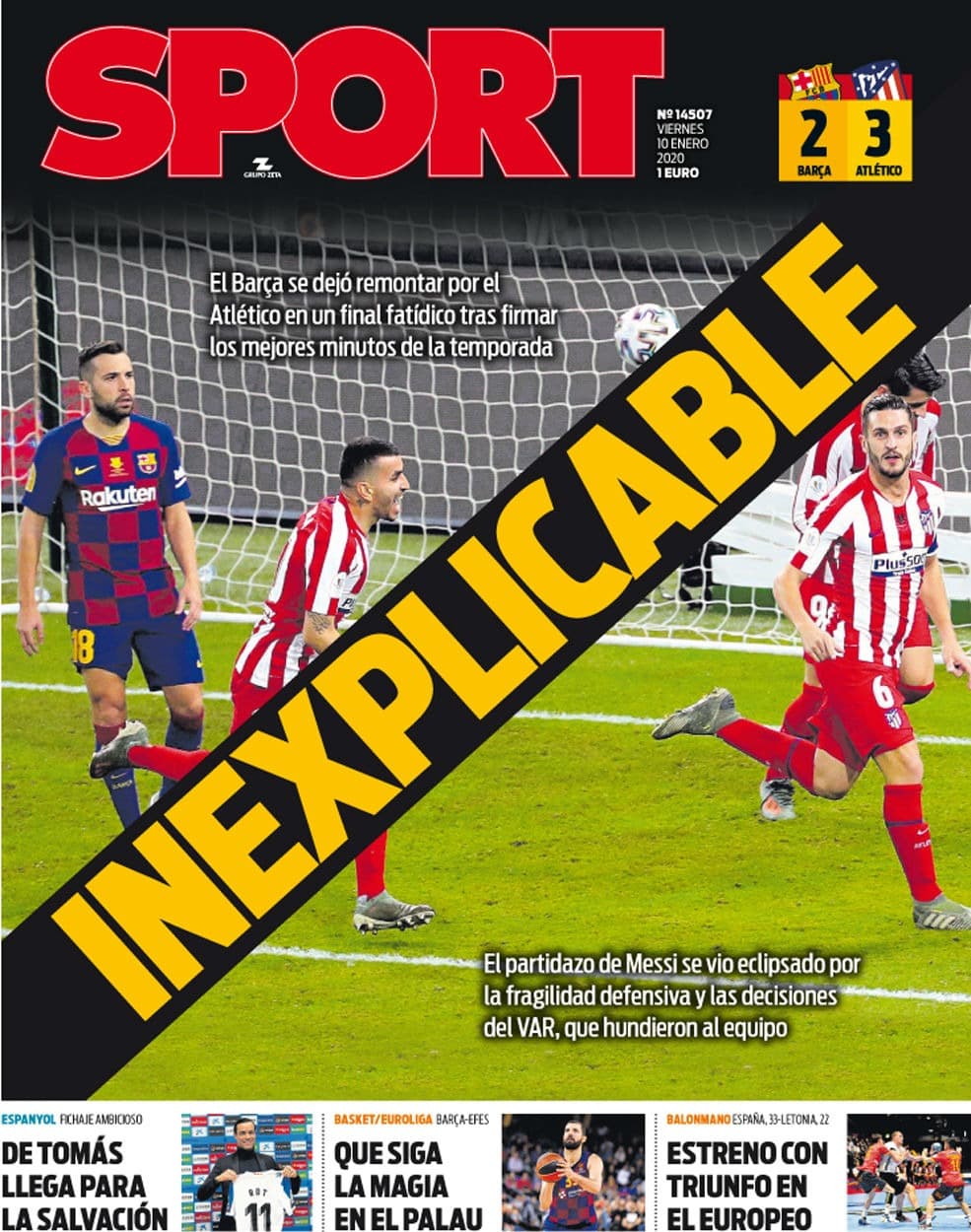 Sorpresiva eliminación del Barcelona en la Supercopa encuentra razón en el VAR.