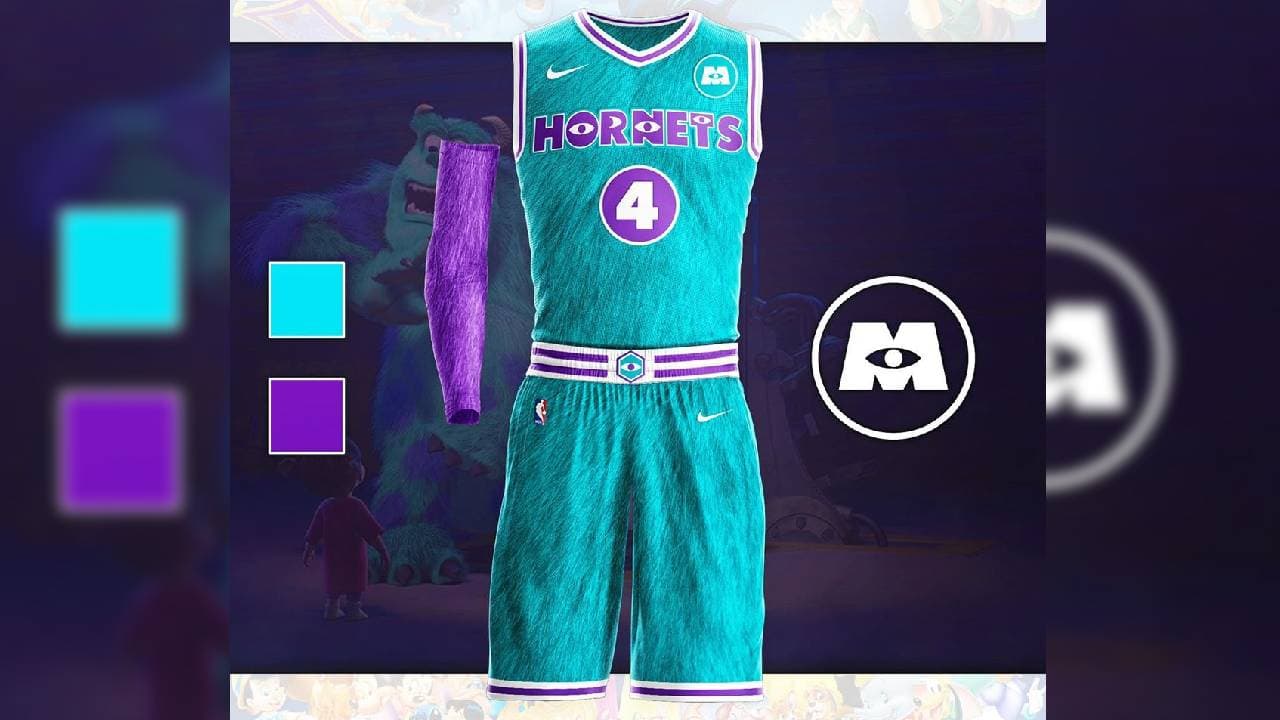 ‘James Phil Sullivan’, mejor conocido como ‘Sulley’ de ‘Montsers Inc.’, fue la inspiración para crear el uniforme de los Charlotte Hornets.