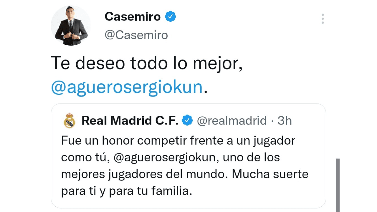 El mundo del futbol se despide de un grande, Sergio 'Kun' Agüero anunció su retiro de las canchas por problemas cardiacos, lo cual causó reacciones en redes. Compañeros de cancha, equipos y fanáticos, le dedicaron palabras, imágenes y videos por su gran trayectoria, su talento y, sobre todo, por su calidad. humana, ¡hasta luego, Kun!