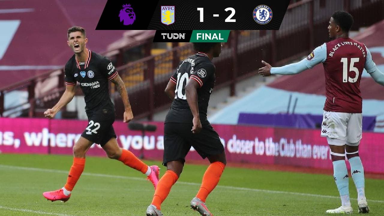 Chelsea, con gol de Pulisic, venció al Aston Villa