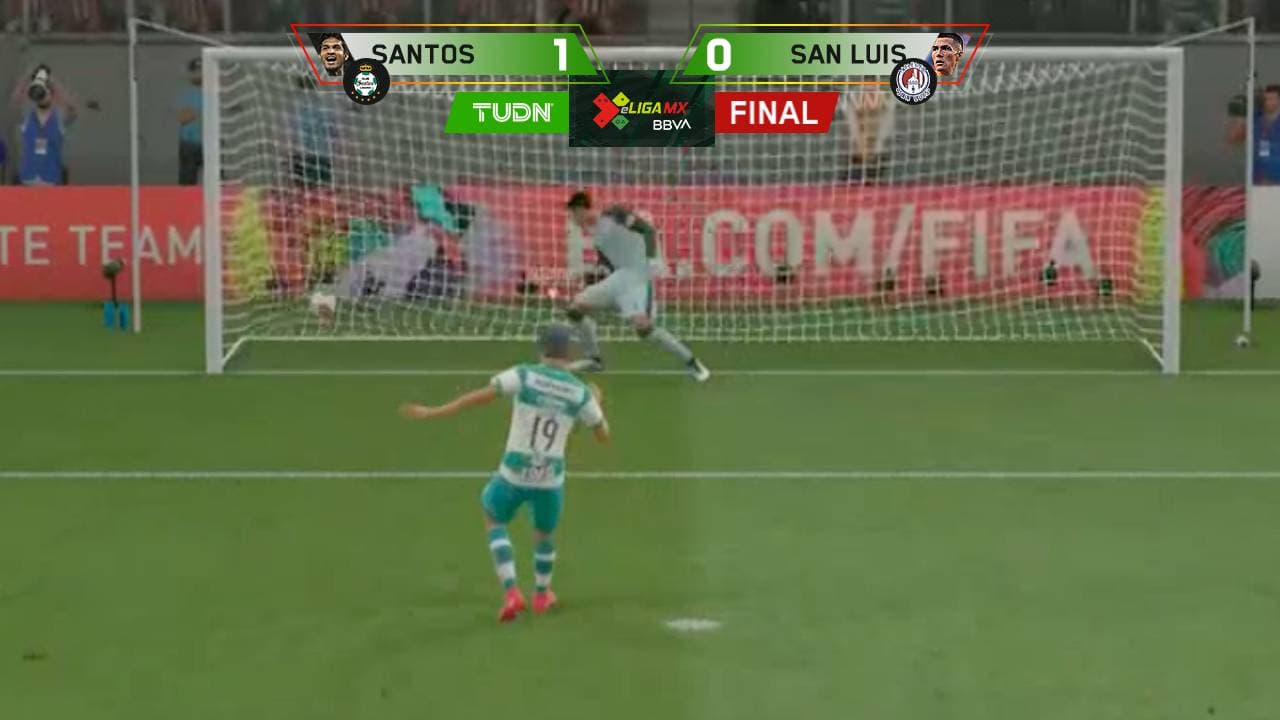 ¡De penal! Santos sorprendió a San Luis en la eLiga MX