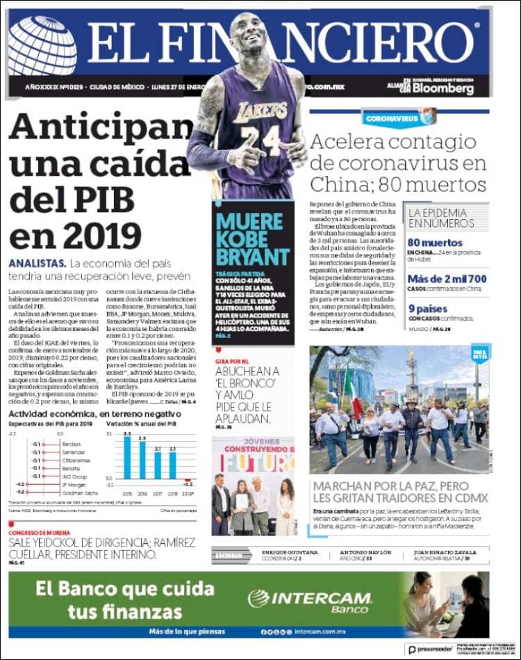 Kobe Bryant paraliza al mundo con su muerte y se convierte en tendencia a nivel internacional.