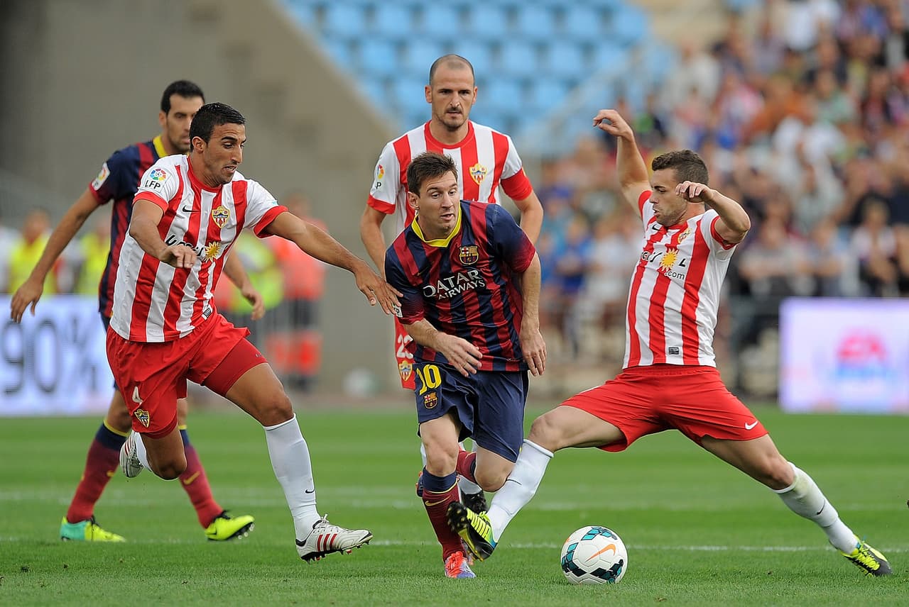 Ante el Almería se lesionó nuevamente el bíceps femoral y estuvo poco menos de un mes de baja.