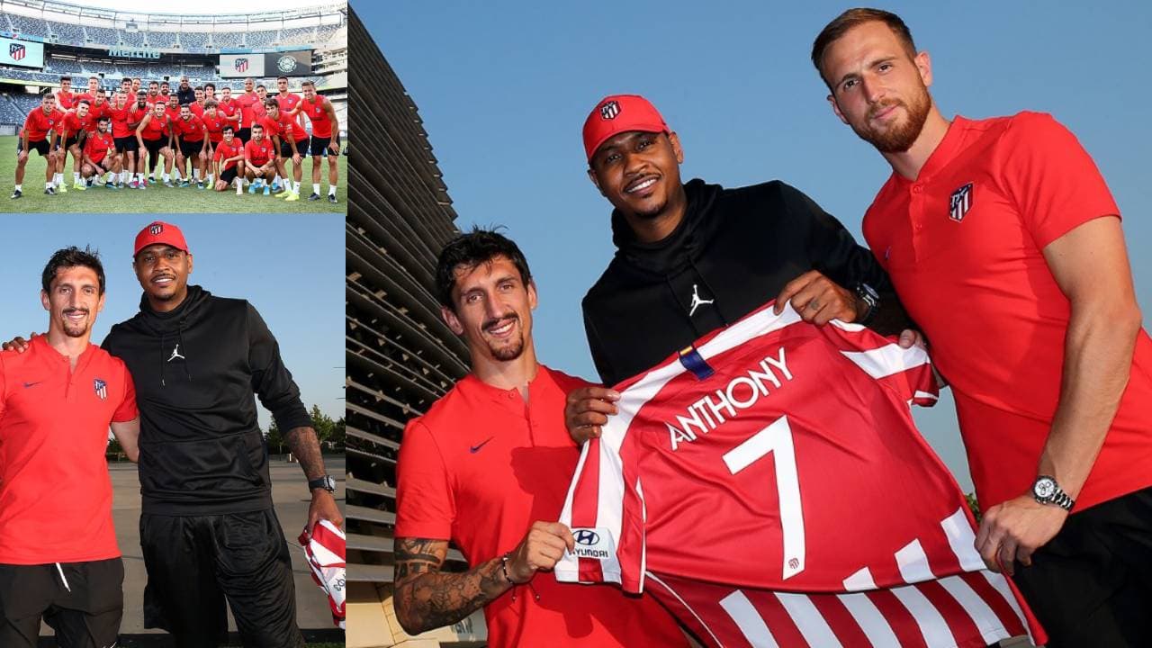 ¿Otro refuerzo? Carmelo Anthony visita al Atlético de Madrid