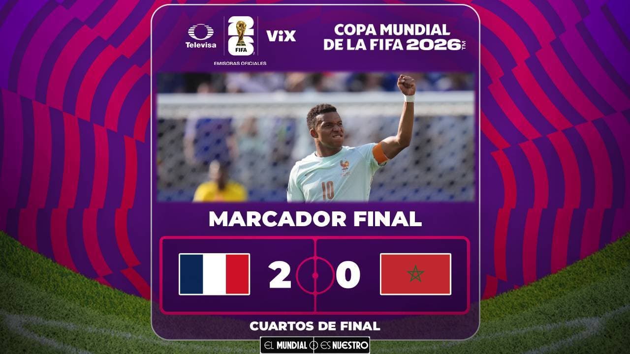 Francia vs. Marruecos: goles, resultado y resumen del partido de Cuartos de Final del Mundial 2026