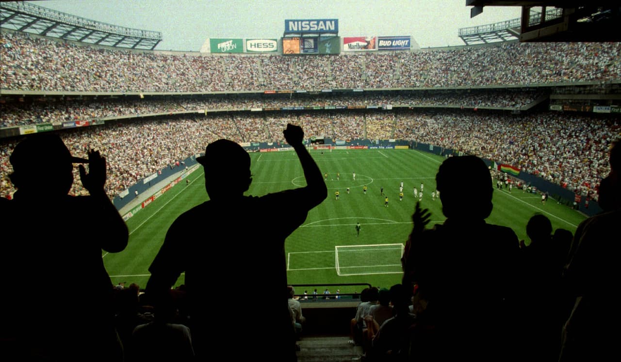 Así lucía el Giants Stadium en el primer Juego de Estrellas de la MLS en 1996.