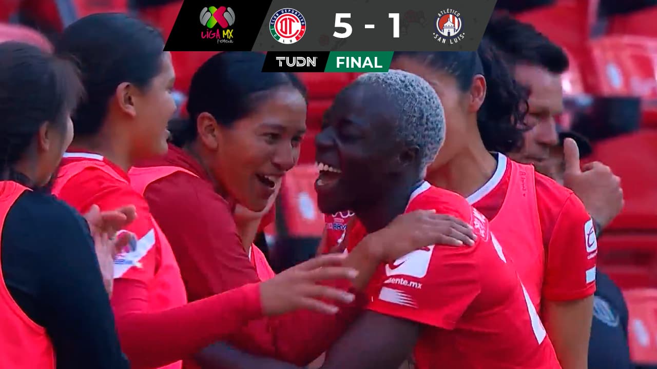 ¡Goleada diabólica! Toluca tunde a San Luis con golazo de media cancha