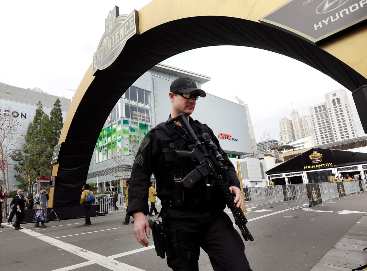 La vigilancia pública y concientización del público contribuye a un evento seguro y protegido.
