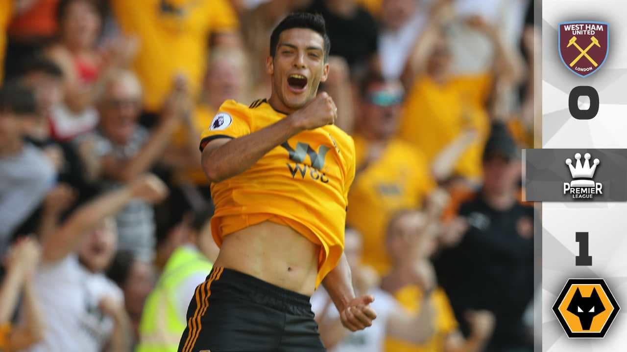 Raúl Jiménez y el Wolverhampton vencieron a Chicharito y el West Ham en la Premier League