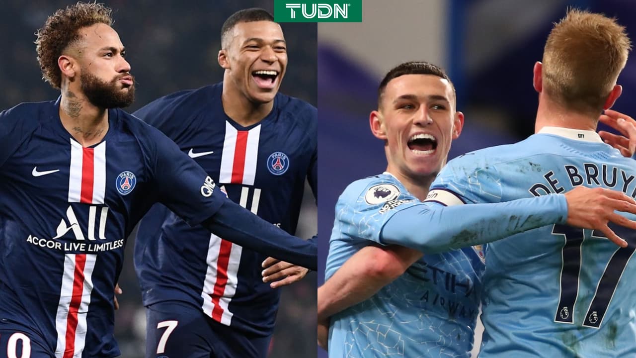 Así alinean PSG y Manchester City en semifinales de Champions League
