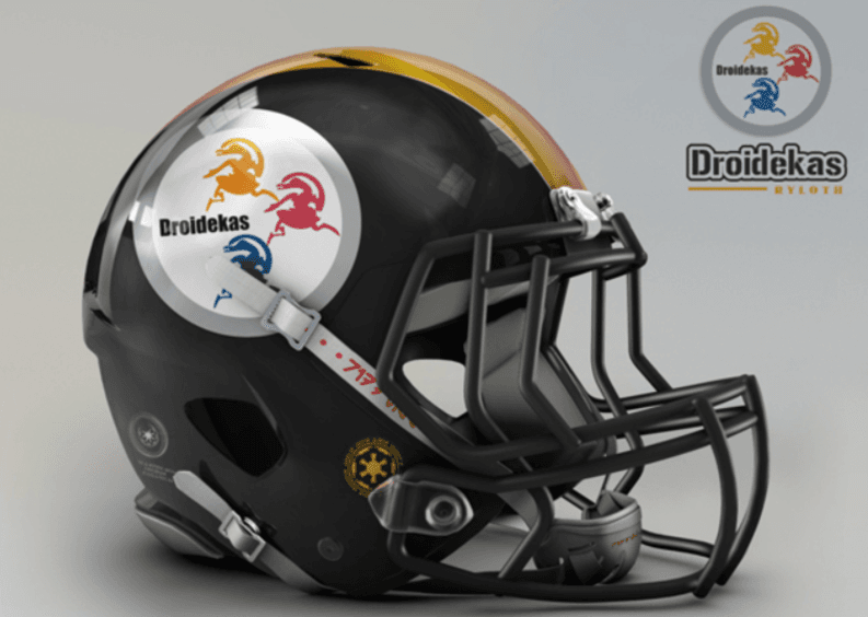 <b>Pittsburgh Steelers</b>
<br>Los Steelers mutan en el universo Star Wars al 'Ryloth Droidekas'.