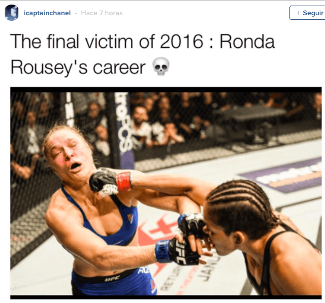 La derrota en 48 segundos de la peleadora no pasaron desapercibidos en las redes sociales.
