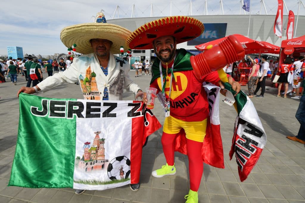 La fiesta de los fanáticos para el partido de México y Corea del Sur por el grupo F en el Mundial de Rusia 2018 tuvo como protagonista el colorido de los seguidores del 'Tri' en Rostov.