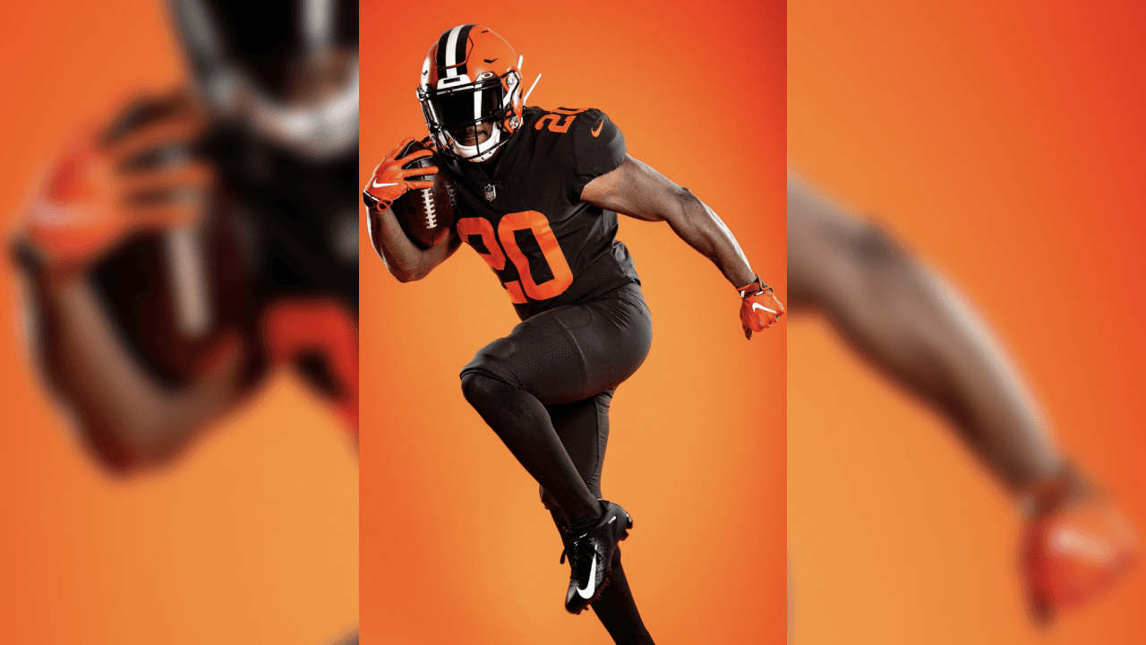 Así luce la nueva imagen de los Browns, con algunos ajustes en las combinaciones y cambio de tipografía de los números.