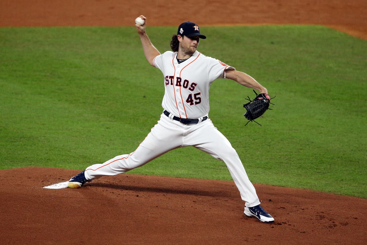 El abridor de los Astros, Gerrit Cole, salió avante tras su primera tanda.