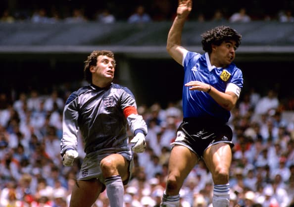 'La Mano de Dios' de Maradona a Inglaterra en México 86.