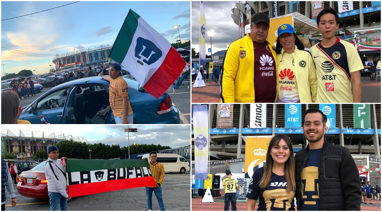 Así se vive la fiesta del fútbol con el encuentro entre azulcremas y auriazules.