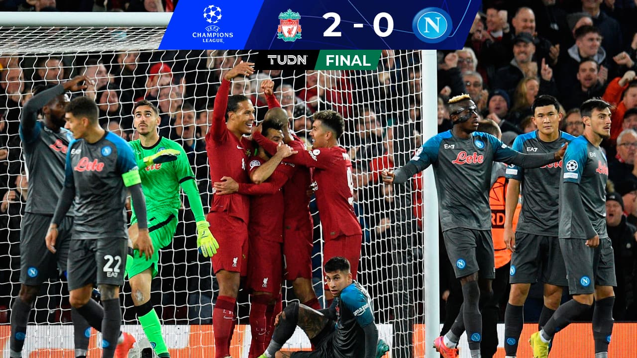 'Chucky' Lozano y Napoli pierden invicto en Anfield ante Liverpool