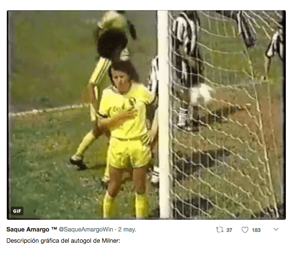 Hasta hubo tiempo para recordar aquellas gestas en la película de 'El Chanfle', cuando el balón golpeaba a uno de los personajes en la cabeza para que marcara un gol.