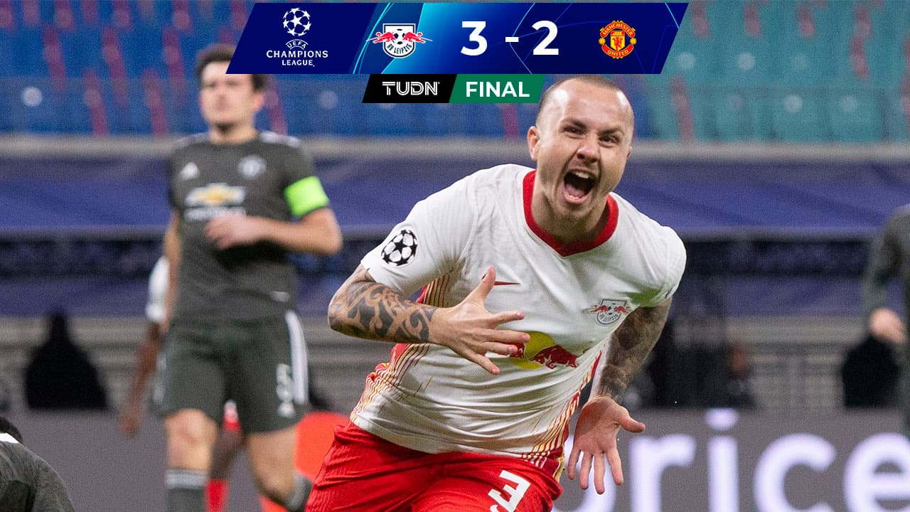 Leipzig derrota a Manchester United y lo echa de Champions League