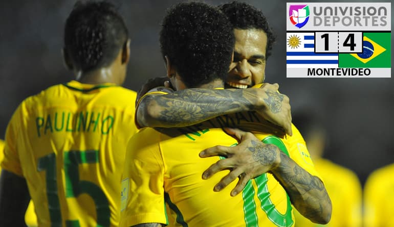 Brasil goleó como visitante a Uruguay por 4-1 y clasifica virtualmente a Rusia 2018