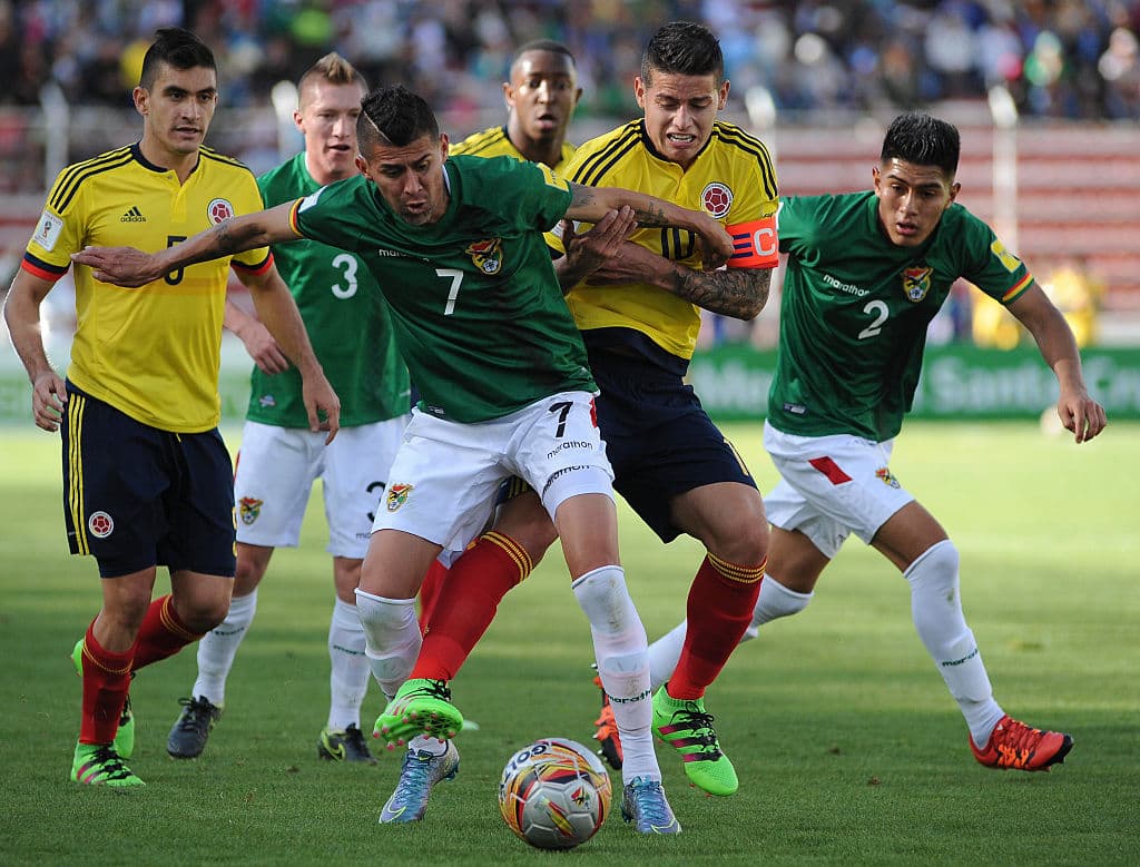 Colombia vs. Bolivia (23 de Marzo)
<br>La selección Colombia recibe a uno de los peores equipos de la eliminatoria, y un triunfo en casa podría meterlos entre los primeros cuatro de la clasificación de Conmebol.