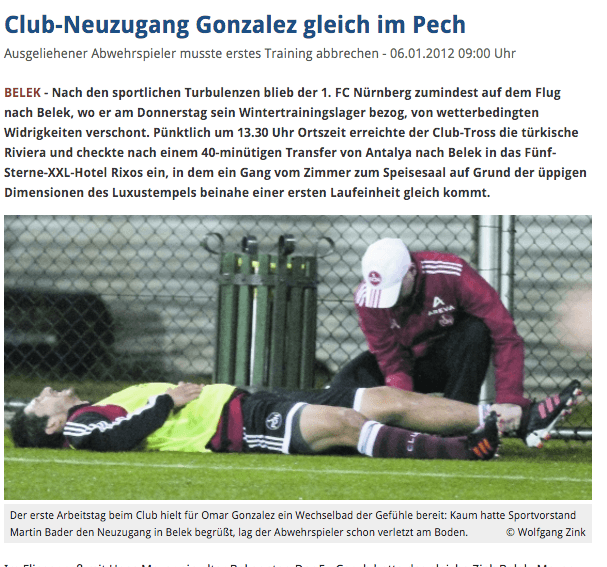 Así reflejaron su lesión en Alemania