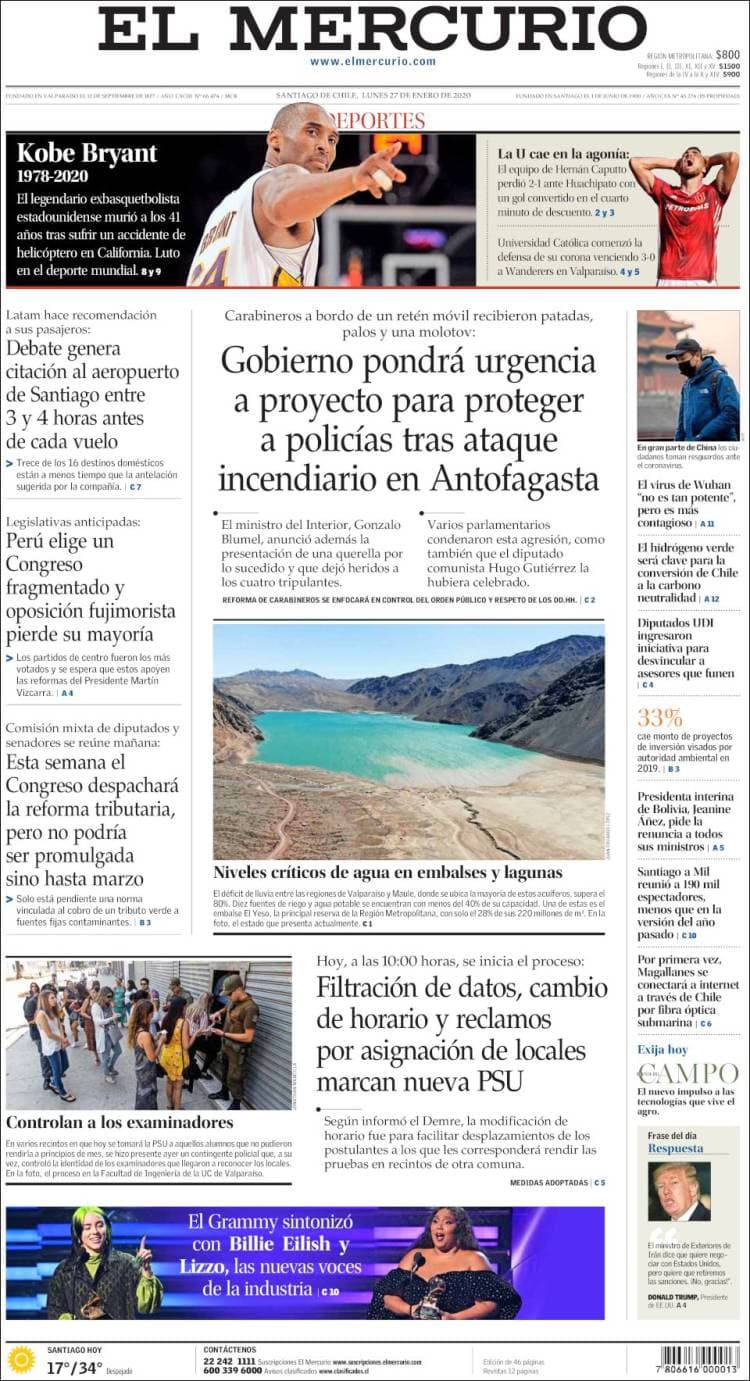 Kobe Bryant paraliza al mundo con su muerte y se convierte en tendencia a nivel internacional.